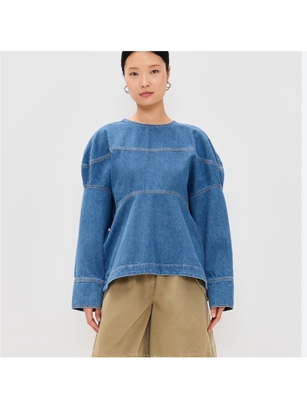 NWT Rachel Comey Denim Football Top